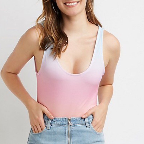 Charlotte Russe Tops - ⭐️HOST PICK⭐️✨Ombre Scoop Back Bodysuit
